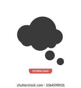 Dreaming cloud vector icon 
