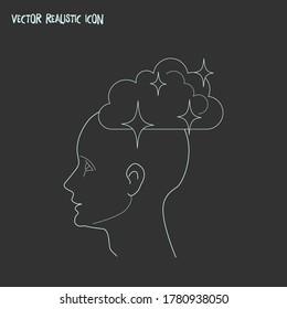 Dreaming icon line element. Vector illustration of dreaming icon line isolated on clean background for your web mobile app logo design.
