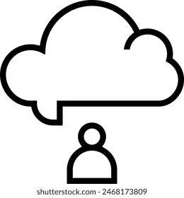 dreaming icon. Thin linear style design isolated on white background