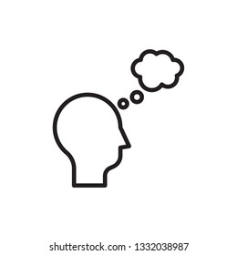 dreaming icon vector line design