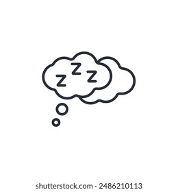 dreaming icon. vector.Editable stroke.linear style sign for use web design,logo.Symbol illustration.