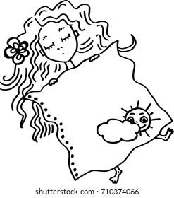 dreaming little girl