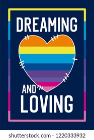 dreaming and loving,t-shirt design