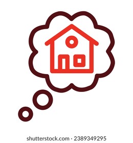 Dreaming Vector Thick Line Two Color Icons For Personal And Commercial Use.
