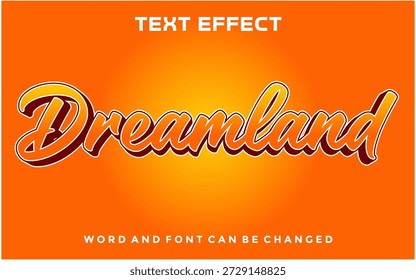 Dreamland editable text effect	design template