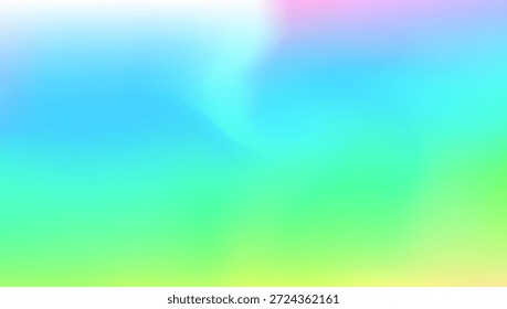 Gradiente Sonhador. Tie Dye Textura Brilhante. Folheto do Espectro Pop. Faixa Retrô. Holograma de fundo. Papel Metálico. Resumo do histórico. Capa de Moda. Gradiente Verde Semelhante ao Sonho