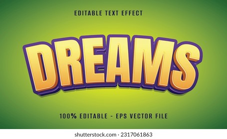 dreams 3d text effect design