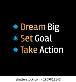 Dreams Big, Set Goal, Take Action  typography slogan with cute cartoon flat sleeping teddy bear for t shirt printing, apparel tee graphic design.