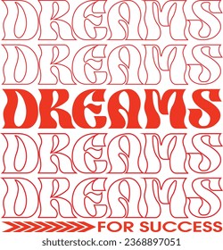 Vector de diseño de camisetas de color Dreams