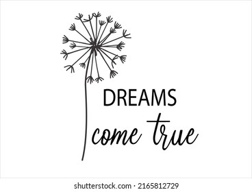 dreams dandelion design vector art