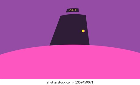 dreams door abstract imagination scene illustration