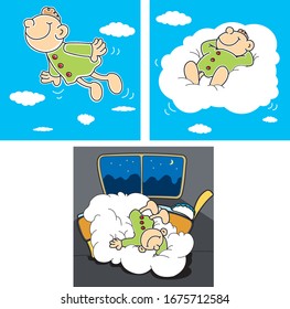 Träume fliegen am Himmel