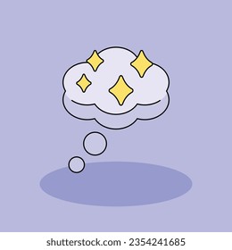 Dreams Free vector cartoon icon illustration.Self Motivation icons concept isolated . flat cartoon style