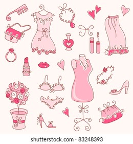 conjunto gráfico de sueños de lady