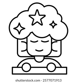 Dreams Icon - Line Style - Brain Theme