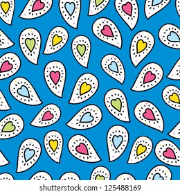 Dreams of love. Romantic seamless pattern.