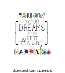 dreams message with hand made font