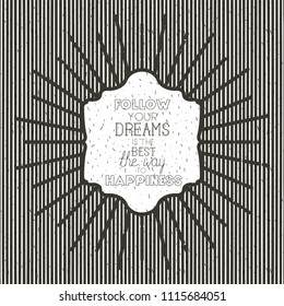 dreams message with hand made font