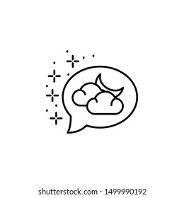 Dreams moon clouds icon. Element of sweet dreams icon