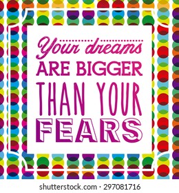 dreams postcard design, vector illustration eps10 graphic 