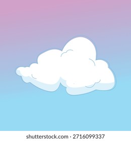 Nube de paisaje de ensueño con un hermoso cielo rosa y azul claro