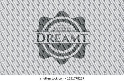 Dreamt silver emblem. Scales pattern. Vector Illustration. Detailed.