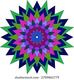 Mandala geométrica abstracta de ensueño con coloridos patrones artísticos de inspiración floral