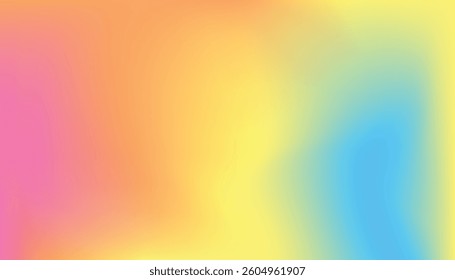 Dreamy Abstract Gradient Blur of Yellow, Pink, and Blue Soft Background Design