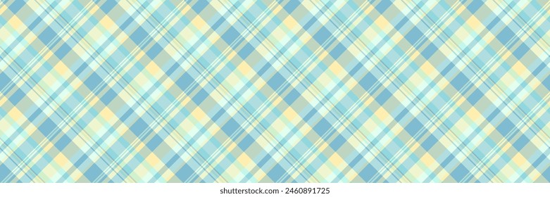 Dreamy background texture pattern, wide tartan textile seamless. Elegance fabric check plaid vector in light and cyan color.