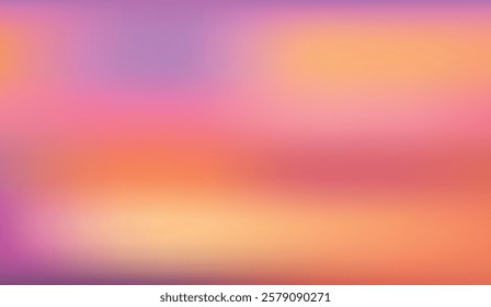 A dreamy blend of soft peach, pink, and lavender hues creates an ethereal, gradient background that evokes the feeling of a warm, pastel sunset,