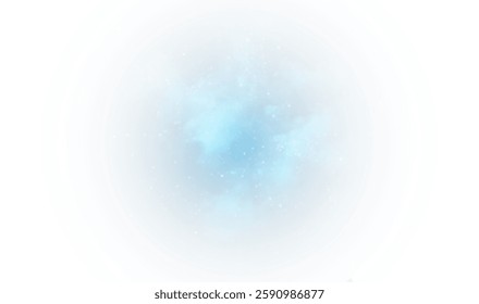 Dreamy blue fog intertwined with sparkling glitter and tiny star-like particles, creating a magical atmosphere. A touch of glowing blue vapor and celestial stardust enhances the surreal beauty.