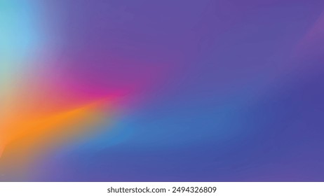 Dreamy Blue Purple Vibrant Gradient Vector Background. Sunrise, Sunset, Sky, Water