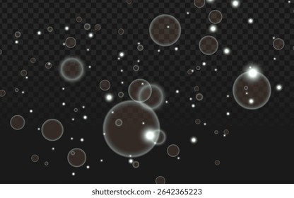 Dreamy bubble and light particle backdrop, perfect for fantasy themes, beauty ads, or celestial designs. Whimsical and luminous.