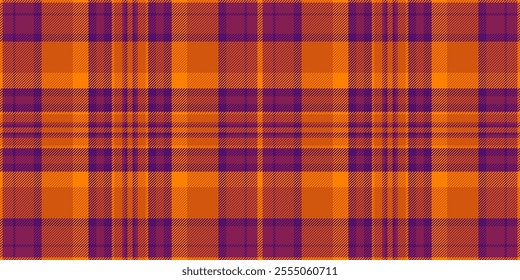 Dreamy fabric texture vector, packaging pattern check seamless. Japanese plaid textile tartan background in pink and orange colors palette.