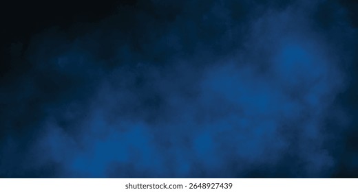 Dreamy fog effect design with deep blue soft blended overlay

