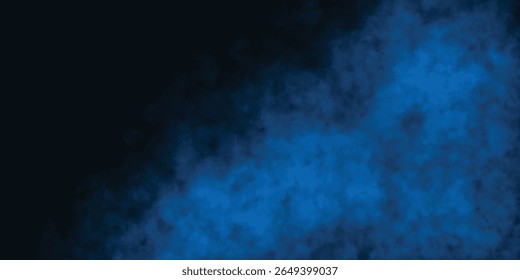 Dreamy fog effect design with deep blue soft blended overlay

