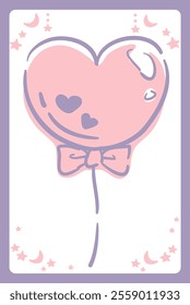 Dreamy and girly pastel tone balloon illustration. Design element. Vector illustration.