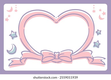 Dreamy, girly pastel tone frame. Design element. Vector illustration.