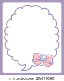 Dreamy, girly pastel tone frame. Vector illustration.