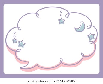 Dreamy, girly pastel tone frame. Vector illustration.