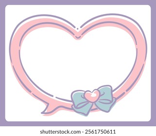 Dreamy, girly pastel tone frame. Vector illustration.