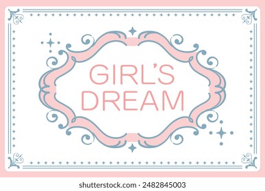 Dreamy and girly pastel tone illustration . Design template. Vector illustration.