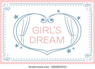 Dreamy and girly pastel tone illustration . Design template. Vector illustration.