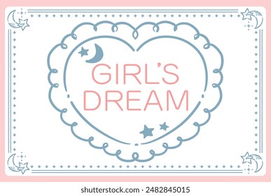 Dreamy and girly pastel tone illustration . Design template. Vector illustration.