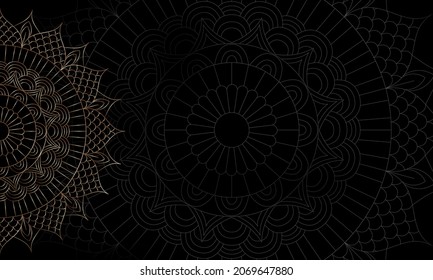 Dreamy gradient background with mandala pattern. Vector background for yoga, meditation poster. Beautiful vector pattern with ornament mandala. Can be used to print on the phone, to create a poster.
