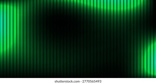 Dreamy Green Aurora Abstract Background With Soft Gradient Flow And Neon Glow