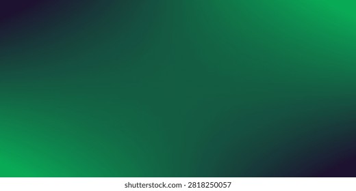 Dreamy Green Aurora Abstract Background With Soft Gradient Flow And Neon Glow