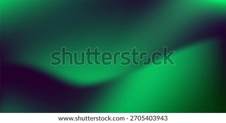 Dreamy Green Aurora Abstract Background With Soft Gradient Flow And Neon Glow