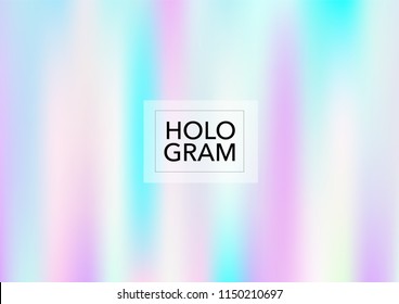 Dreamy Hologram Gradient Vector Background. Luxury Trendy Dreamy Pearlescent Color Overlay. Vibrant Holographic Princess, Fairytale, Cute Girlie Background. Unicorn Magic Funky Teal, Hologram Gradient