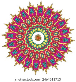 Dreamy Kaleidoscope: Multicolored Mandala Pattern 